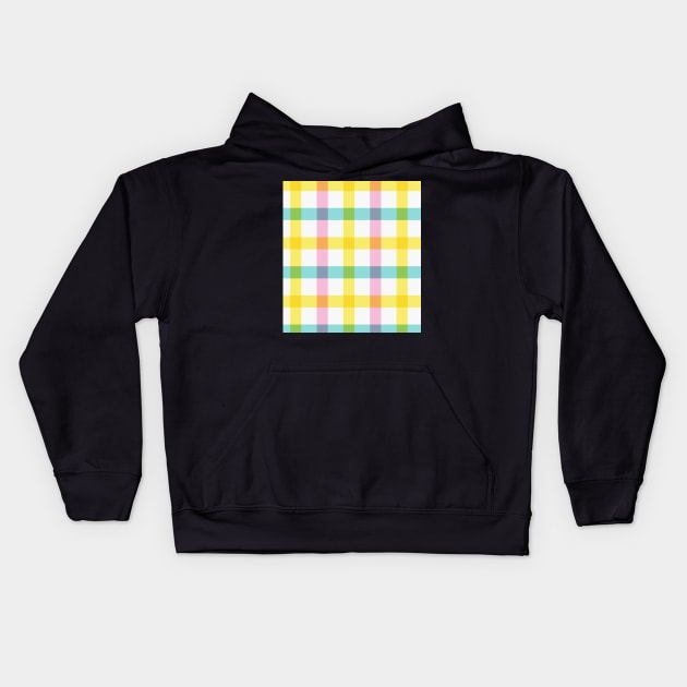 Colorful Square Pattern Kids Hoodie by BlackRose Store